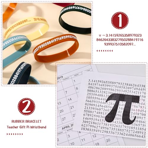 Roowest 36 pulseiras de matemática Pi presentes de Natal para estudantes em massa de professores 3.1