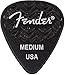 Fender Wavelength Guitar Picks 351 Shape, Black, Medium, 6-Pack