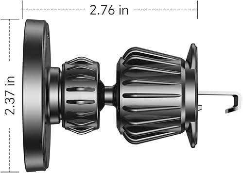 Miniatura 9 de Kaistyle Cargador de montaje para auto MagSafe Imanes más fuertesCargador magnético inalámbrico para iPhone Tablero de instrumentos + ventilación