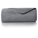 OLESTER Microfiber Bath Towel 1 Oversied Grey Bath Towels for Shower Pool Beach Bathroom Super Absor