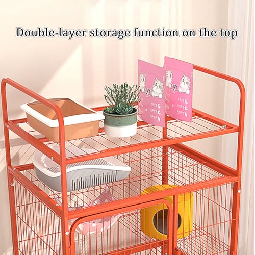 Enclos pour chat orange : la solution pour gérer l'espace et le rangement - 5