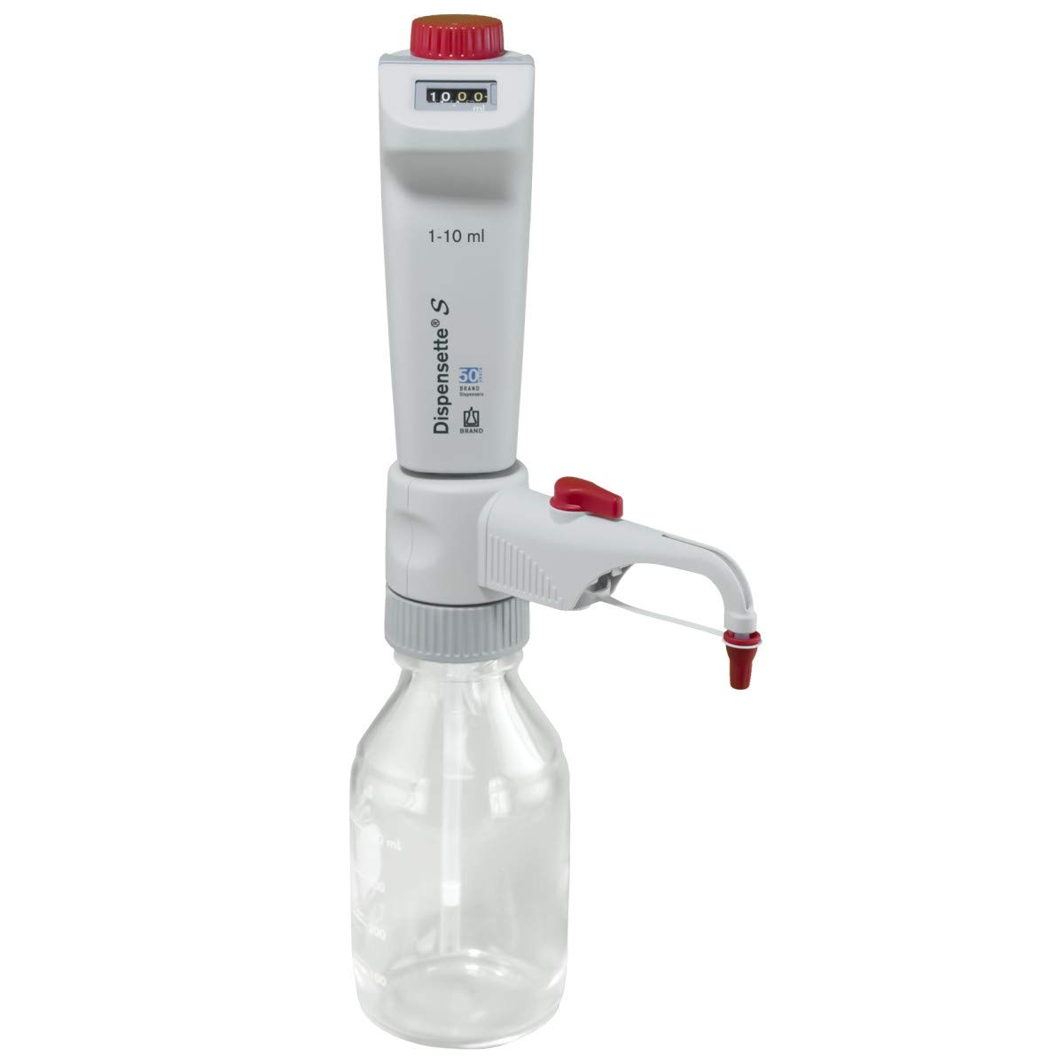 BrandTech 4600361 Dispensette S, Digital with Recirculation Valve, 5 mL - 50 mL