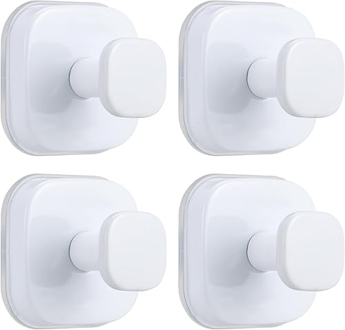 Miniatura 13 de Ganchos de ventosa para ducha, ganchos de baño reutilizables para toallas, batas y lufa, montaje sin taladro en cocina, paredes, metal, vidrio, Oro