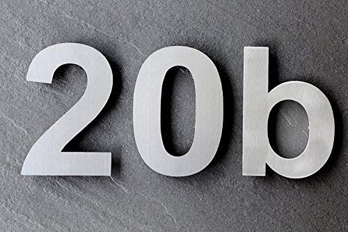 QT Modern House Number - LARGE 8 Inch - Brushed Stainless Steel (Number 2 Two), Floating Appearance, Easy to install and made of solid 304
