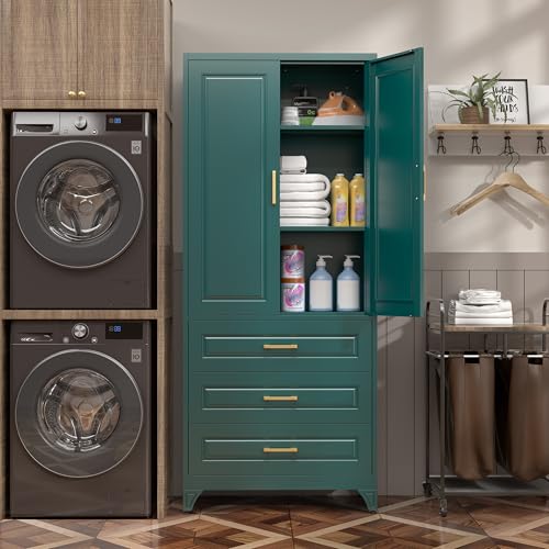 Image of SteeLoong 75 inch Metal Storage Cabinet with Doors and 2 Adjustable Shelves