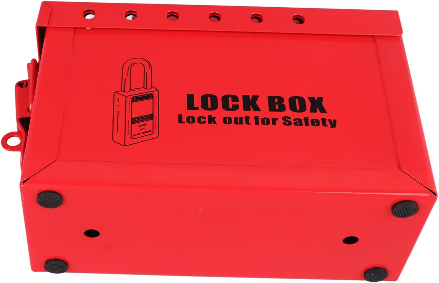Asixxsix Lockout Tagout Box, 12 Locking Holes Impact Stainless Steel Loto Group Box, Portable Group Padlock with Central Lock Management for Industrial Machinery Safety