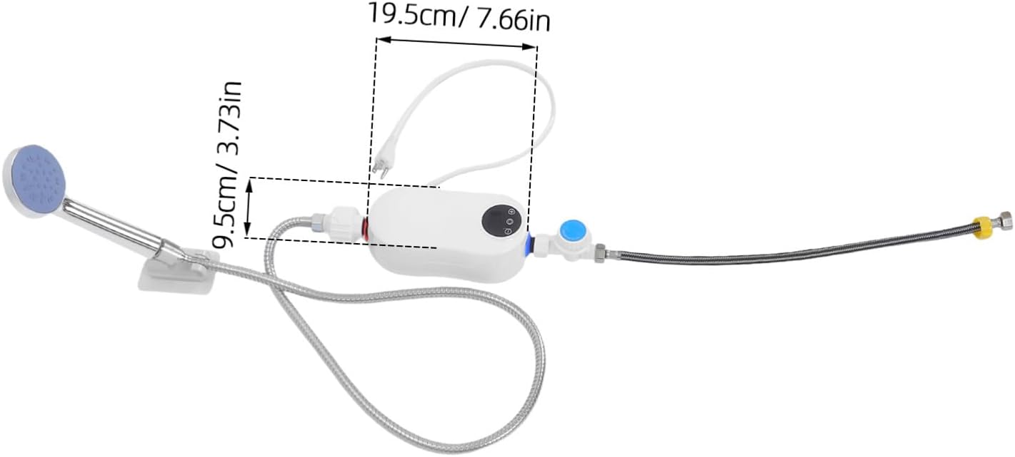 NUOBESTY Instant Tankless Water Heater Electric for Small Bathrooms Home Shower Sink Energy Efficient Rapid Heating with Constant Temperature Technology Compact Lightweight Design Easy