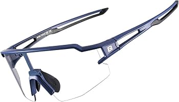 Lunettes De Soleil Sport ROCKBROS Polarisées - Monture Bleue - Unisexe Adulte - Pour Cyclisme, Randonnée, Ski