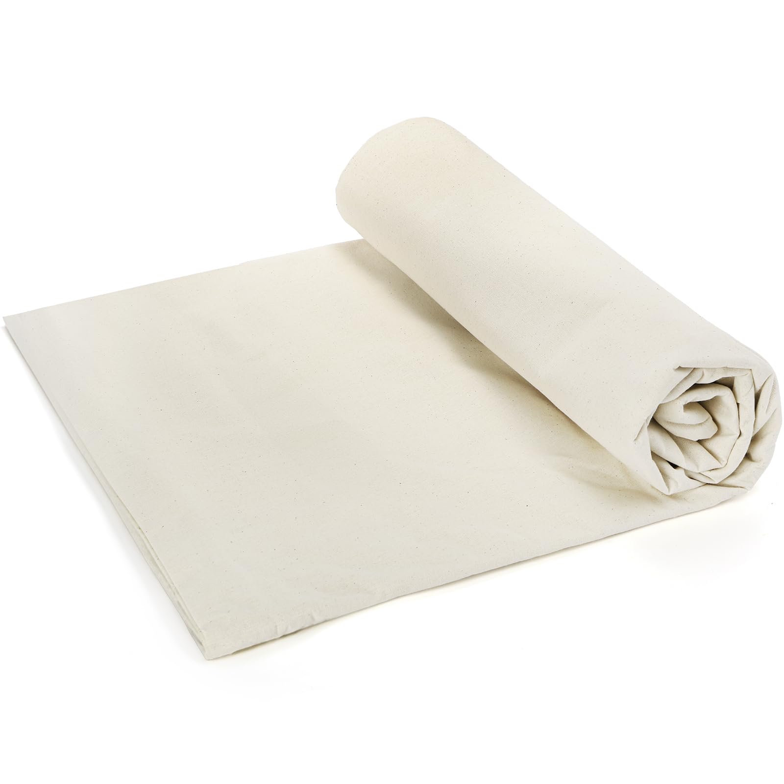 Tosnail Cotton Muslin Fabric, 63 Inch x 5.5 Yards Muslin Cloth, Natural Unbleached Linen Cotton Fabric by The Yard for Sewing, Embroidery, Quilting, Draping, Craft Project