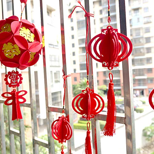 Hydrangea Palace Lantern 12Pcs Chinese New Year Decorations For Party Wedding Supplies Spring Festival Decorations Mid-Autumn Moon Festival Wedding Party Room Ornaments Red Lanterns String Lights #TOP2