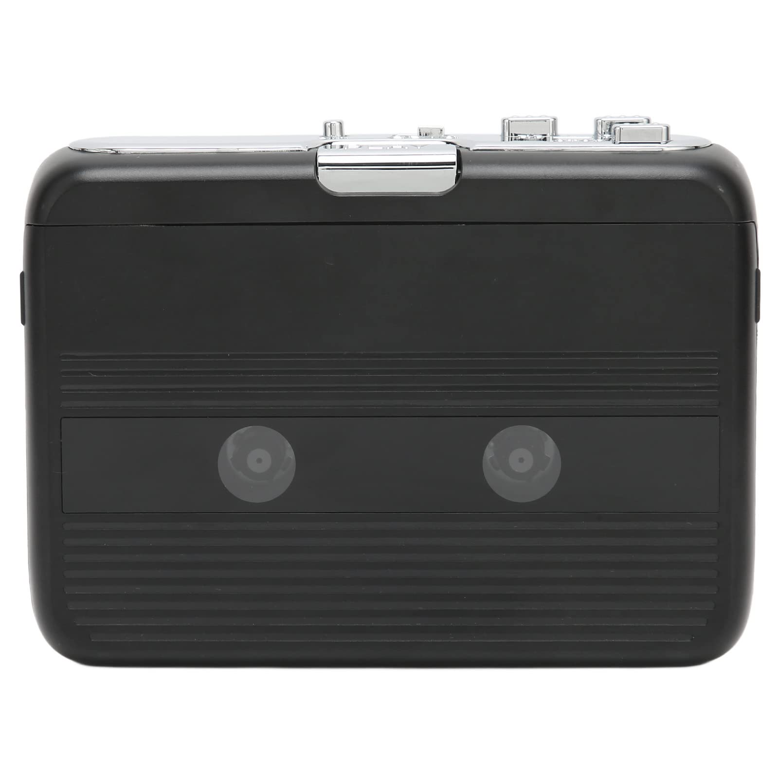 TON007B Cassette Player with Earphones, Autoreverse Function, Retro Stereo Cassette Player, Portable Wireless Design. (Black)