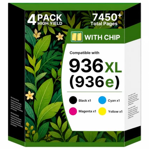 Image of 936XL Ink Cartridge Combo Pack Compatible with HP 936 Hield Yield
