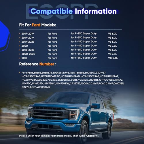 Image of ECCPP AC Compressor for Ford for F-250 for F-350 Super Duty 6.7L 2017-2019 | for F-450 for F-550 Super Duty 6.7L 2017-2019 Air Conditioning Compressor