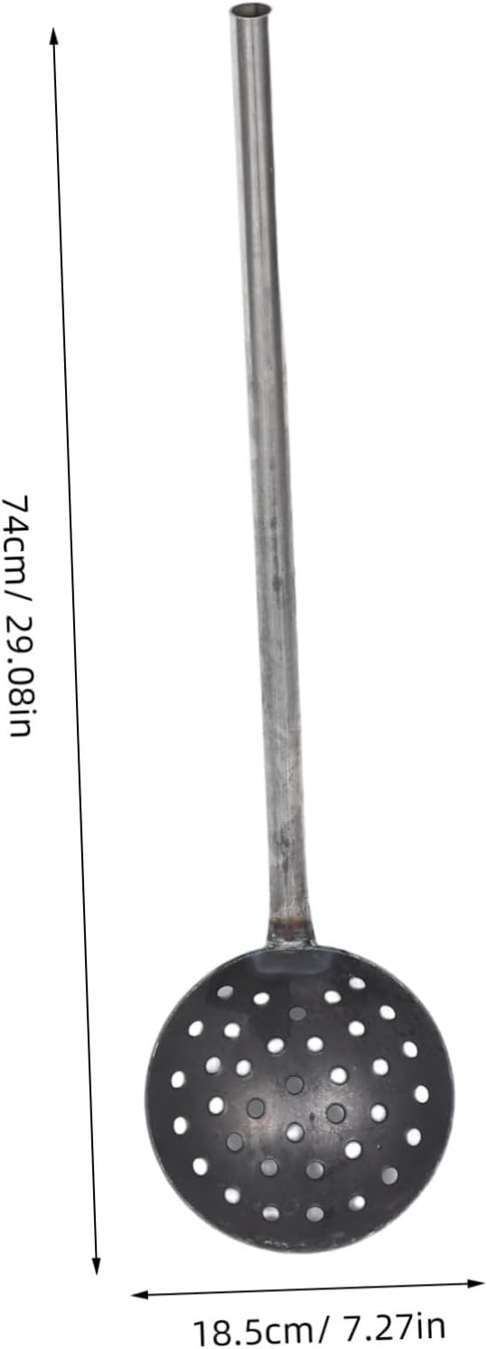 ORFOFE Aluminum Skimmer Ladle with Long Handle for Casting and Smelting Heat Resistant Foundry Tool for Removing Slag and Impurities in Jewelry Making