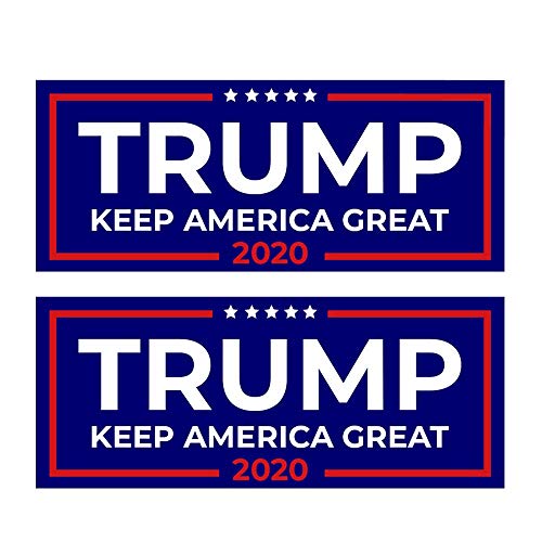 Trump Bumper Sticker 2020-2PCS Keep America Great Bumper Sticker Trump Sticker Pack - Trump Stickers and Decals 2020 - Trump Sticker for Car Patriotic Presidential Election 2020