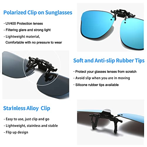 Long Keeper Clip On Rimless Polarized Sunglasses Women Men Square Fishing Flip Up Sunglasses Over Prescription Glasses4