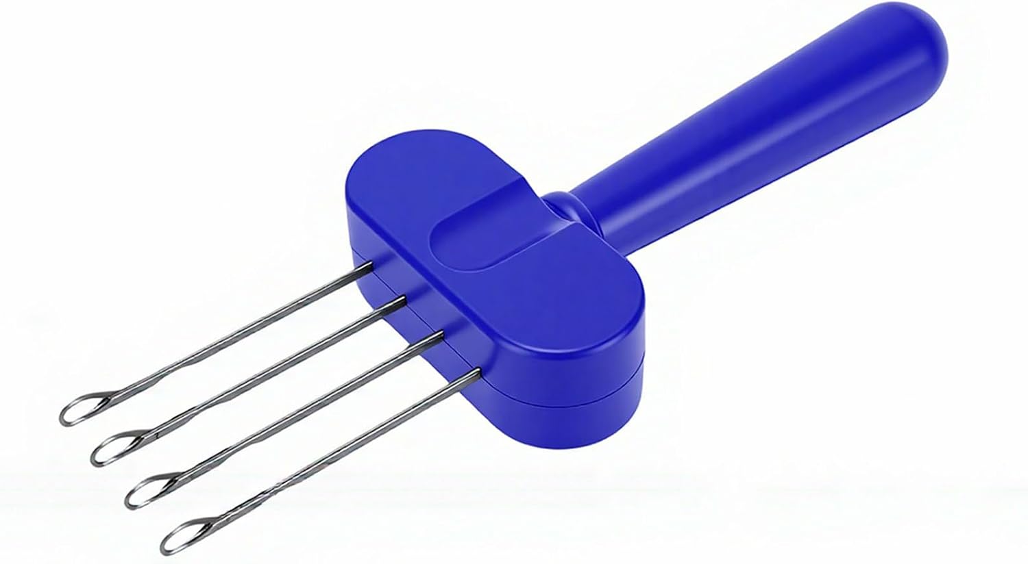 4 Latch Hook Cord Knitting Tool Ergonomic Handle (Blue)