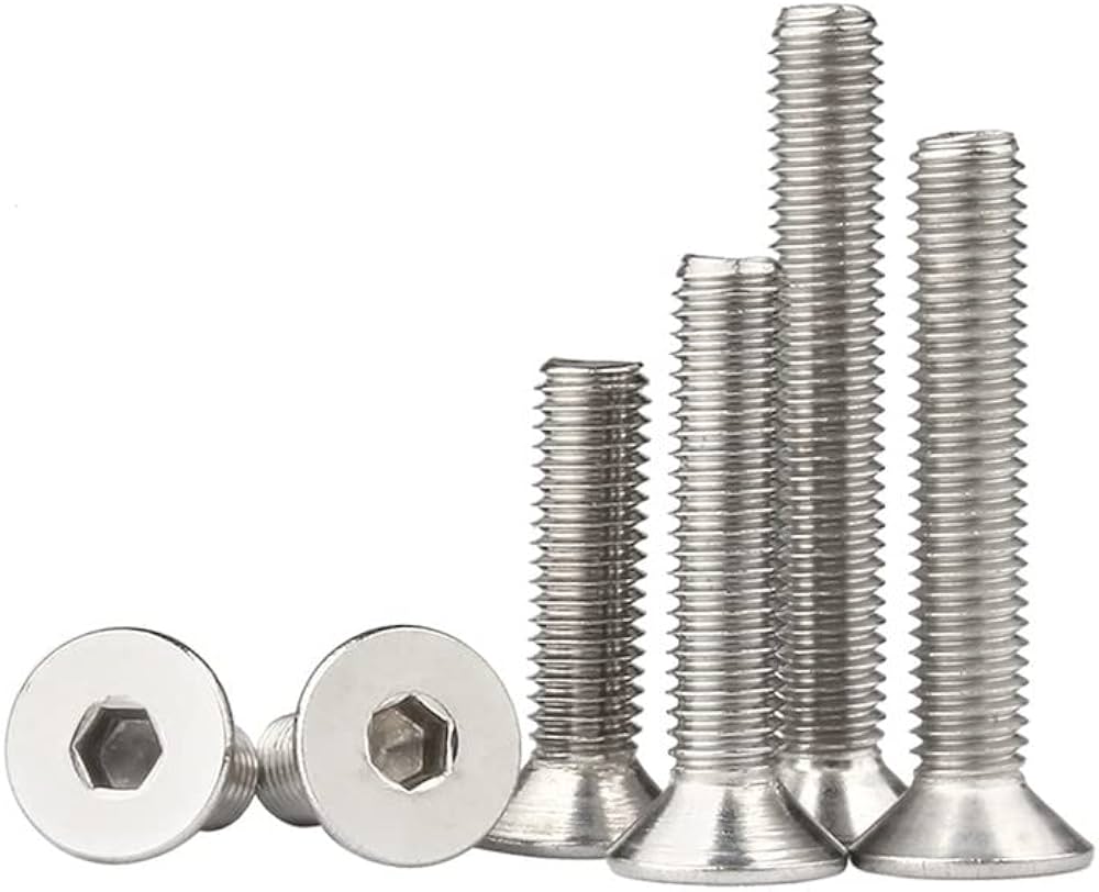 CONPHERON Viti A Brugola Testa Piatta, Vite A Testa Svasata Di Esagono Incassato In Acciaio Inox, M8x10mm,10 Pezzi - Foto 9