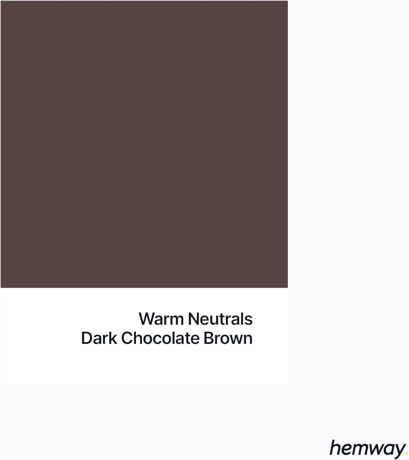 Hemway Dark Chocolate Brown Interior Paint - 2.5 Liter (84.5 Fl Oz) - Acrylic Emulsion