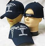 AES U.S. Navy Corpsman Shadow Dark Blue Embroidered Cap Hat 602W