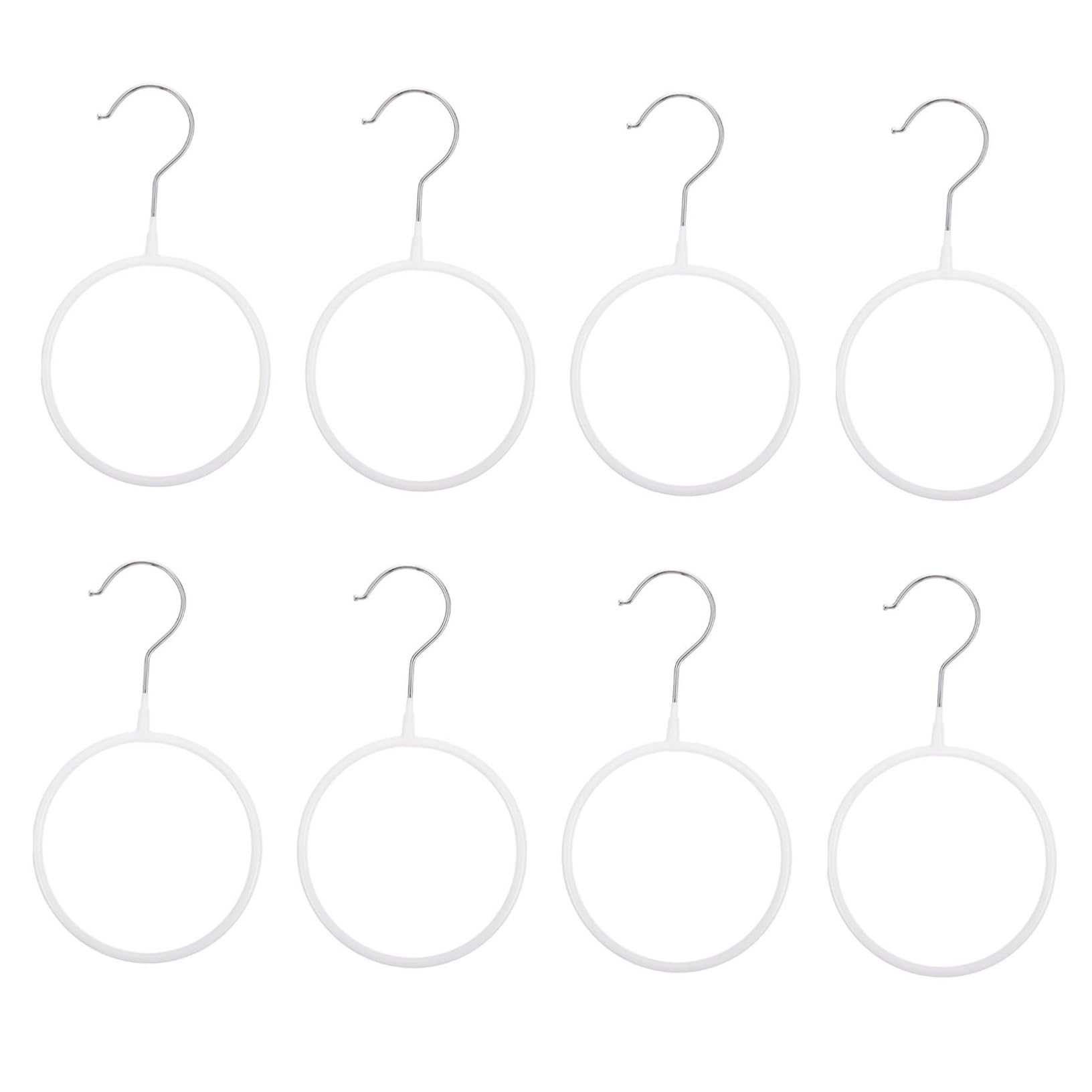 OFFSCH 8pcs Multi Functional Hanger Organizer for Closet Non Slip Neckties and Scarves Holder Design for Efficient Wardrobe Storage and Easy Access for Scarves and Ties