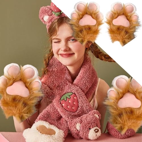 Gants de patte de chat et mitaines en forme de pattes chaudes - 3