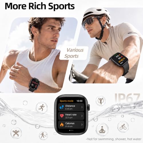 Smart Watch for Women Men, Answer/Make Call, 1.83"HD Touchscreen, 2 Bands by KIPTUMTEK - Used condition - Image 6