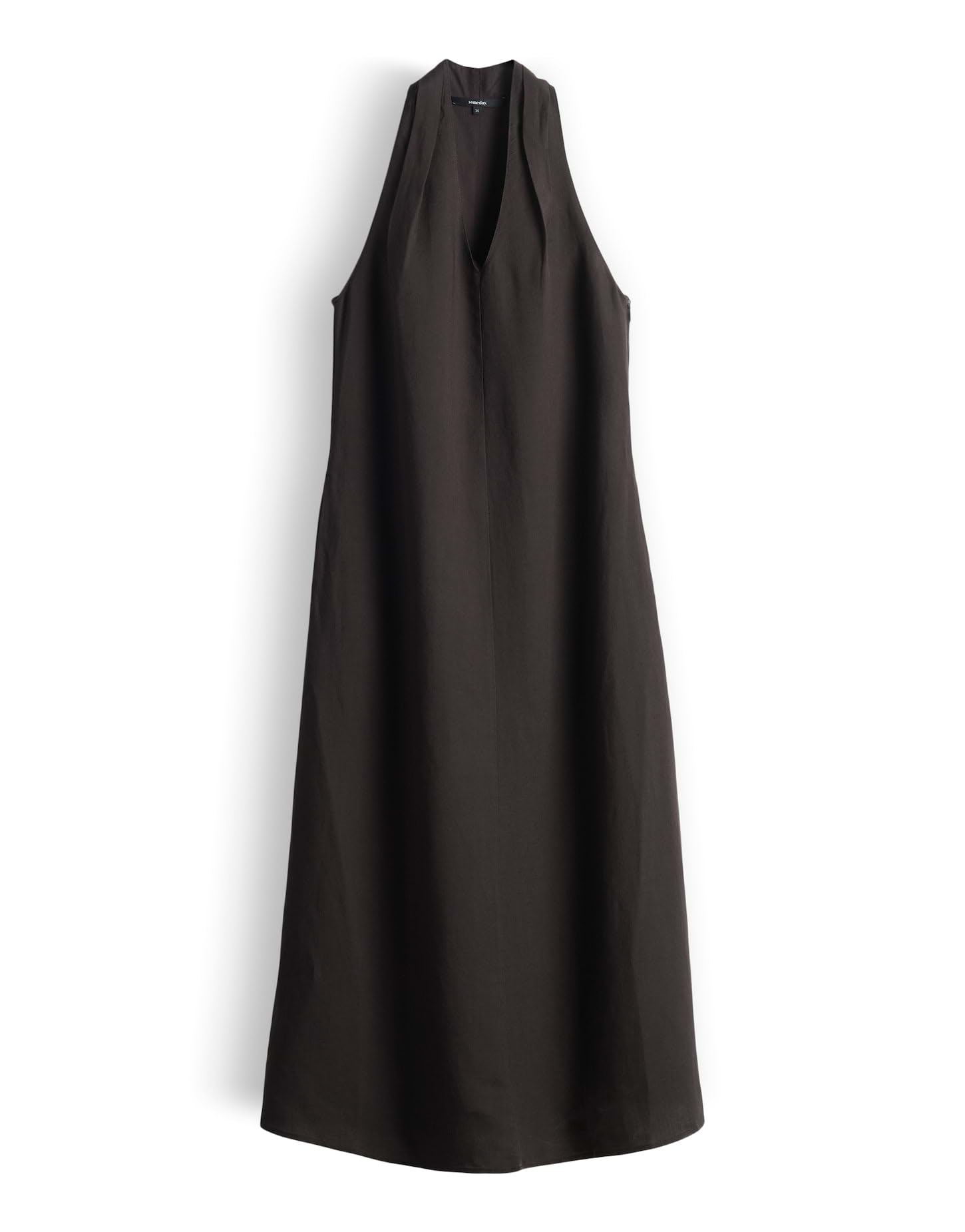 someday Damen Midikleid | Neckholderkleid aus Viskose Leinen Mix