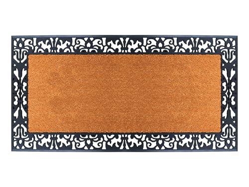 A1 Home Collections Natural Coir & Rubber Door Mat, 30"x60"