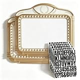 Wedding Bottle Service Sign 2-Pack - 20'W x 22'H Gold Marquee Style Wedding Entrance Props, Nightclub Party Message Board with 5 Sheets of Letters for Bachelorette, Birthday & VIP Event Decor