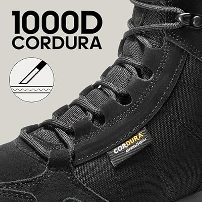 NORTIV 8 Men's Lightweight Military Tactical Work Boots Outdoor Hiking Motorcycle Combat Boots