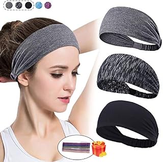 HDZIYU Women Yoga Headbands Moisture Wicking Running Fitness Sports Sweatband for Men Non