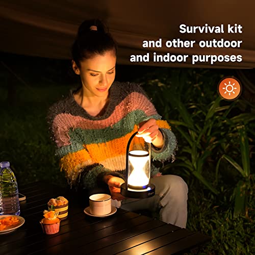 Rigors Outdoor Lanterns Portable Rechargeable Led Outdoor Table Lamp 3 Color Stepless Dimming Lanterns For Patio/Walking/Indoor/Camping #TOP5
