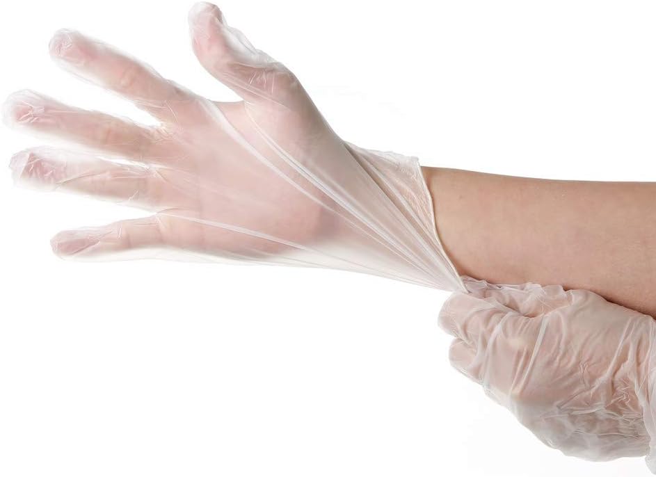 Industrial disposable gloves, plastic PVC material, 100 / box Large size