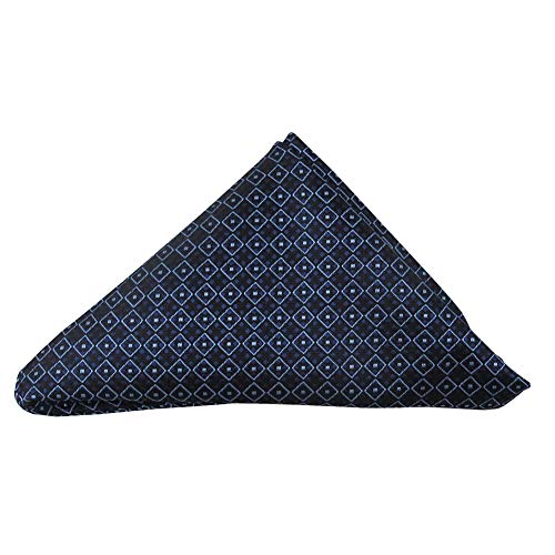 Jacob Alexander Beacon Pattern Pocket Square Handkerchief - Navy Blue