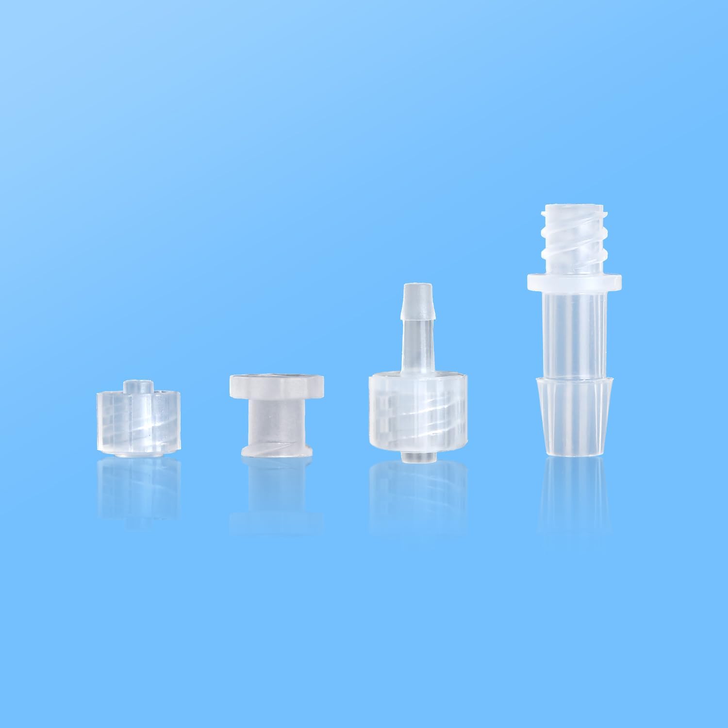 PK of 50 PP Luer Fitting 1/8"HB × Female Luer Lock Pharmaceutical Polypropylene Connectors