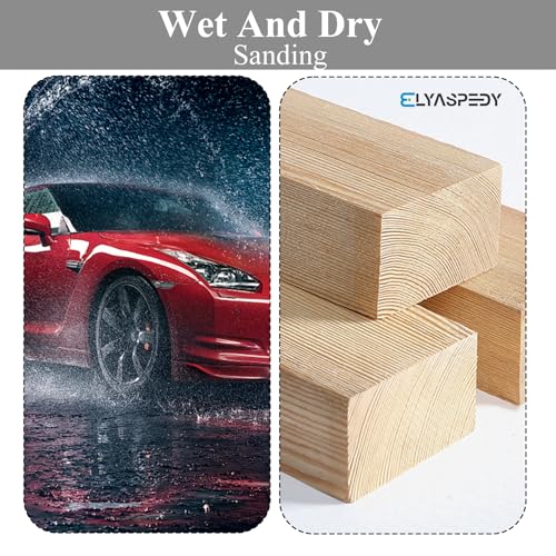 2025 Upgrade Sanding Block Kit 7 Piece,Flexible EVA Foam Wet or Dry Hand Sanding Blocks Kit for Sanding or Polishing in Auto body and Paint Shops,Light, Flexible, Hard,Black
