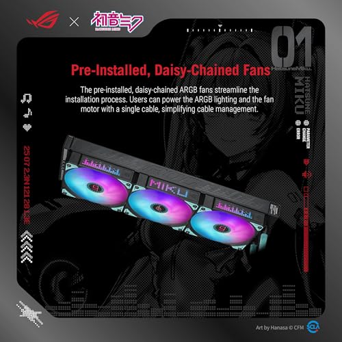 ASUS ROG RYUO IV 360 ARGB Hatsune Miku Edition with Curved 6.67-inch AMOLED Display Supports Naked-Eye Video, and pre-Mounted ARGB Fans with Front and Side Lighting, 6 Year Warranty by ASUS - Image 5