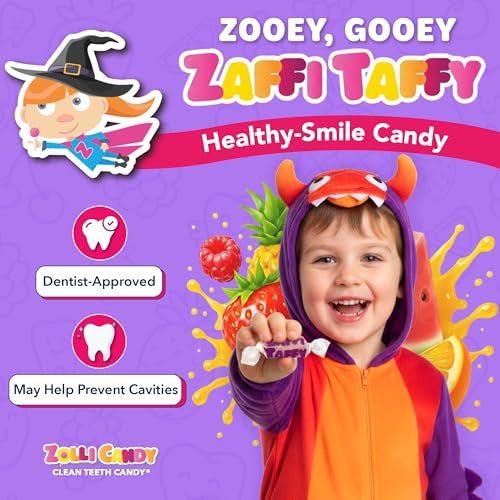 Zaffi Taffy Clean Teeth Chewy Candy, Natural Fruit Flavors 5 oz (Pack of 2) - image 2