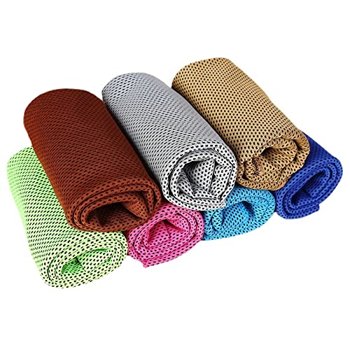 Cooling Towel 40"X 12" For Neck And Face,Hot Weather, Sports, Workout, Fitness, Gym, Yoga, Golf, Pilates, Travel, Camping (Dark Gray) #TOP2