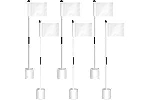 Lenwen Golf Pin Flag Hole Cup Set: Essential Training Tool for Putting Perfection