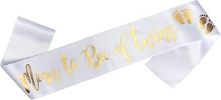 OLILLY White sash for a Future Mom - Perfect for a Baby Shower Party