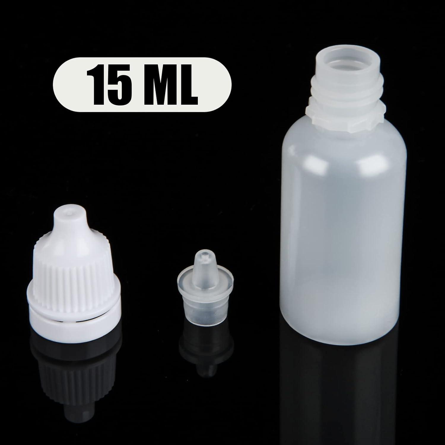 AKOLAFE 100PCS Dropper Bottle 15ml Plastic Dropping Bottles Small Eye