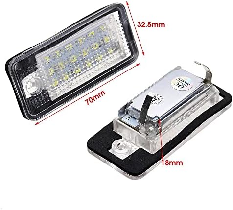 Aiyomi License Number Plate Light LED Rear Number Plate Light For Audi A3 S3 A4 S4 A6 S6 A8 Q7 2Pcs