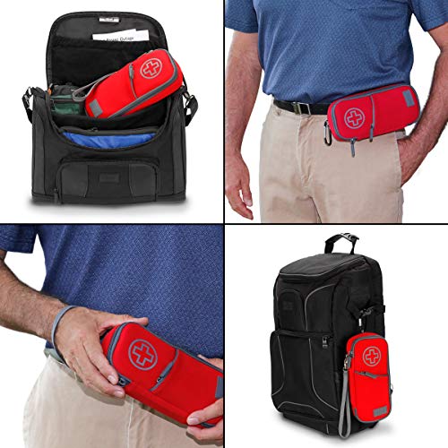 image for USA GEAR Insulated Asthma Inhaler Case with Zipper Closure, Belt Loop 