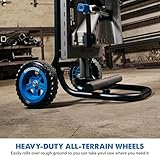 Evolution Power Tools, MCS Stand, Mitering Chop Saw Stand with Powerlift Assist | Heavy-Duty Steel Frame, All-Terrain Wheels, Compatible with Evolution S355CPS, R355CPS, Gas-Strut Lift - Image 8