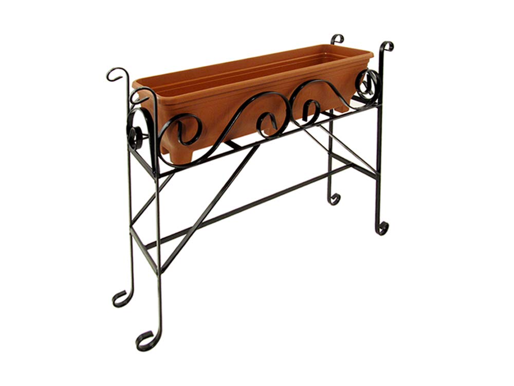 Garden Pride Trough Stand Patio Planter - Charcoal