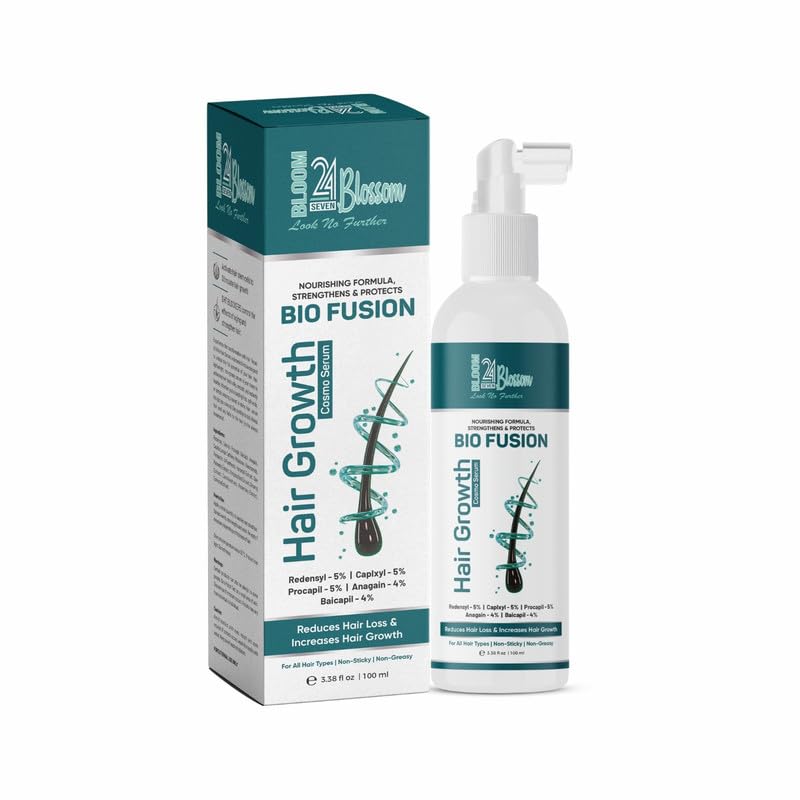 Bloom 24 Seven Blossom Bio Fusion Hair Care Serum – Nourishing Scalp & Hair Serum with Natural Extracts for Soft, Manageable Hair, Lightweight & Non-Sticky Formula | 100 ml