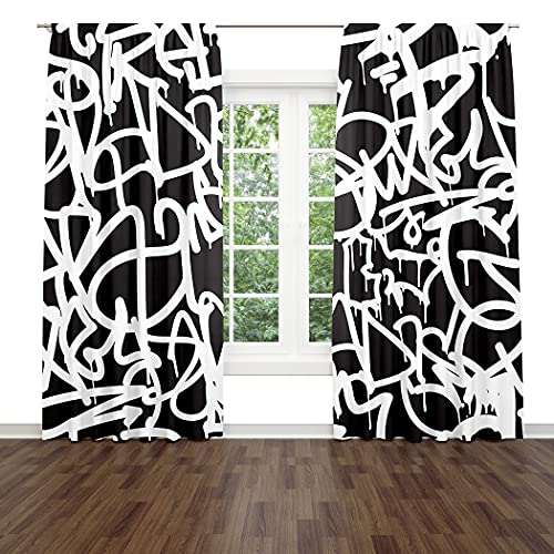 Graffiti Window Drapes Curtain Graffiti Writing Old School King Street