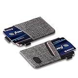 Ebax Minimalist Slim Wallet-New Idea Front Pocket Card Holder with Cash & Key